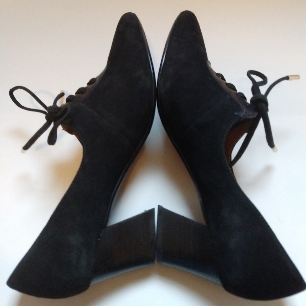 JRenee black heeled suede oxfords, size 8 - Picture 4 of 8